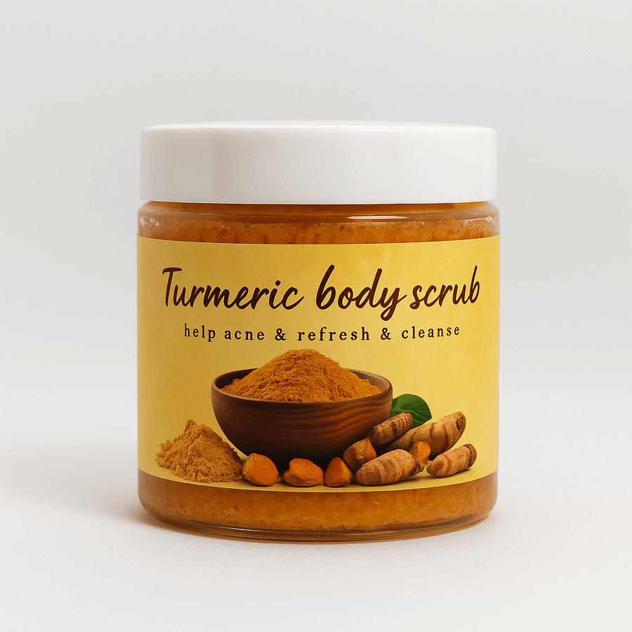Gommage Corps au Curcuma – Anti-acné, Purifiant & Rafraîchissant – Naturel